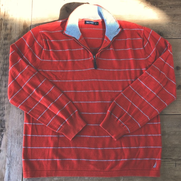 Nautica Men’s Zip Neck Cotton Sweater - Picture 3 of 12